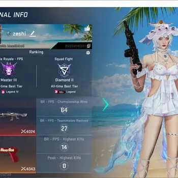 Blood Strike Accounts Collab Skin ASIA|2 ETERNAL: Desert Eagle-Scorpius,MP7-Tidesong|2 TR|2 7DS|1 ULTRA MELEE|1 Limited|5