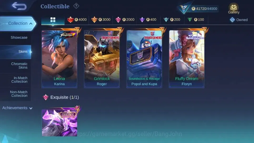 Mobile Legends: Bang Bang Accounts Global|Hero 105|Skin 176|Expert|KOF Karina|Transfo image 8