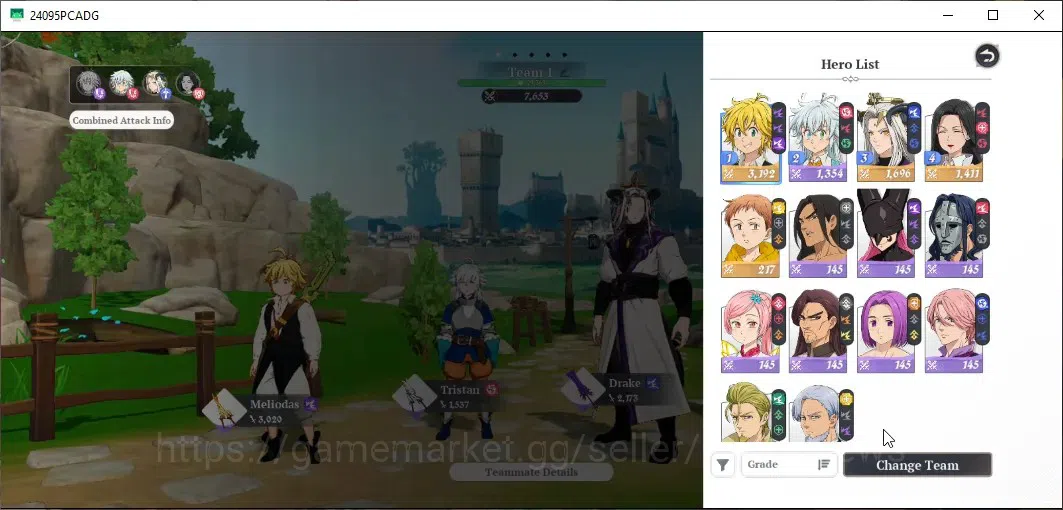 The Seven Deadly Sins: Origin Accounts SEA|Lv 26|10 SSR+2 SSR Selector|MeliodasP1,GuilaP1 image 1