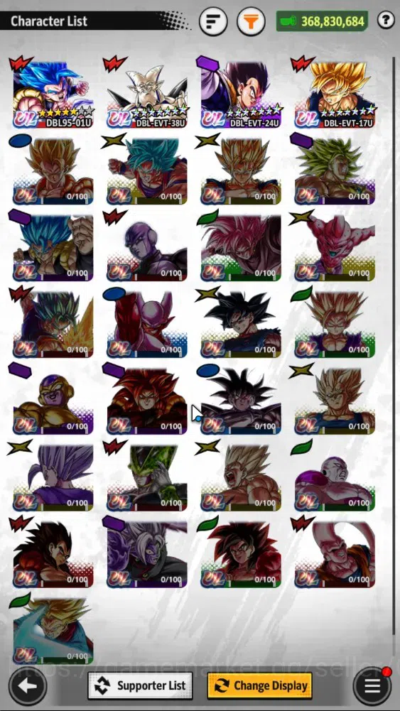 Dragon Ball Legends Accounts 368M TP|LV 157|4UL+3LR+11LL|SS Trunks(T)&Gohan,SSG image 3