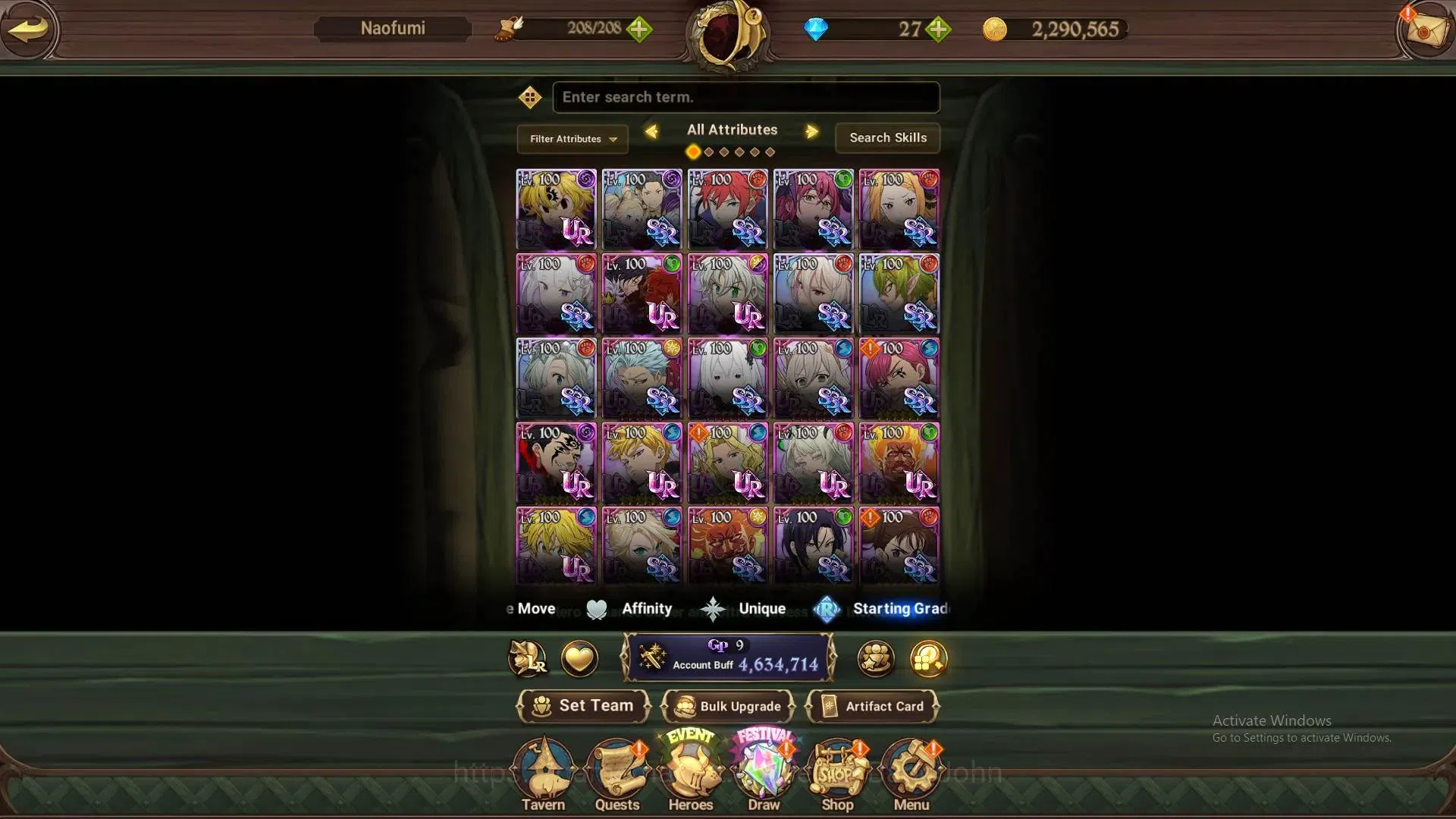 The Seven Deadly Sins: Grand Cross Accounts ASIA | 4.63M CC |LR 7|UR 9|LR Nemesis Meliodas Max image 10