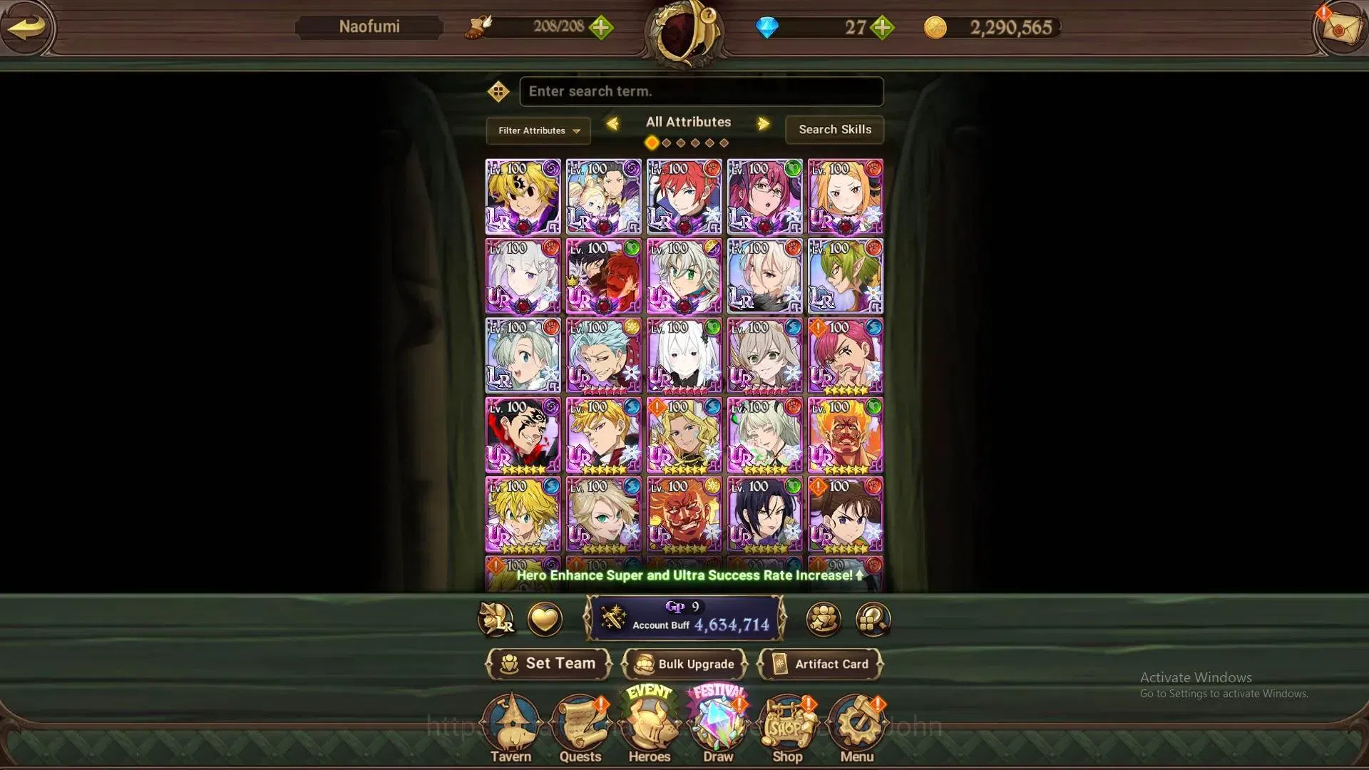 The Seven Deadly Sins: Grand Cross Accounts ASIA | 4.63M CC |LR 7|UR 9|LR Nemesis Meliodas Max image 12
