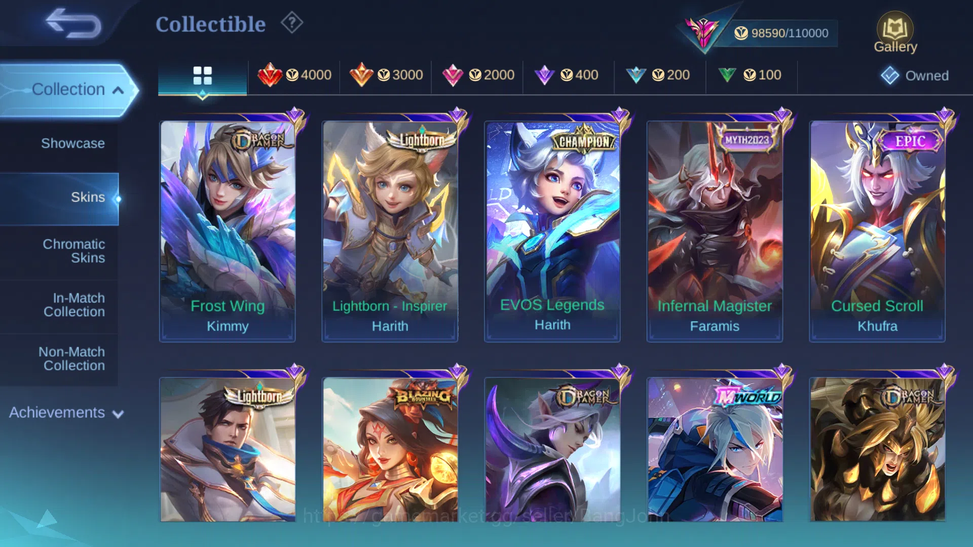 Mobile Legends: Bang Bang Accounts Hero 131 | Skin 328 | Legend Franco | Kof Gusion | image 17