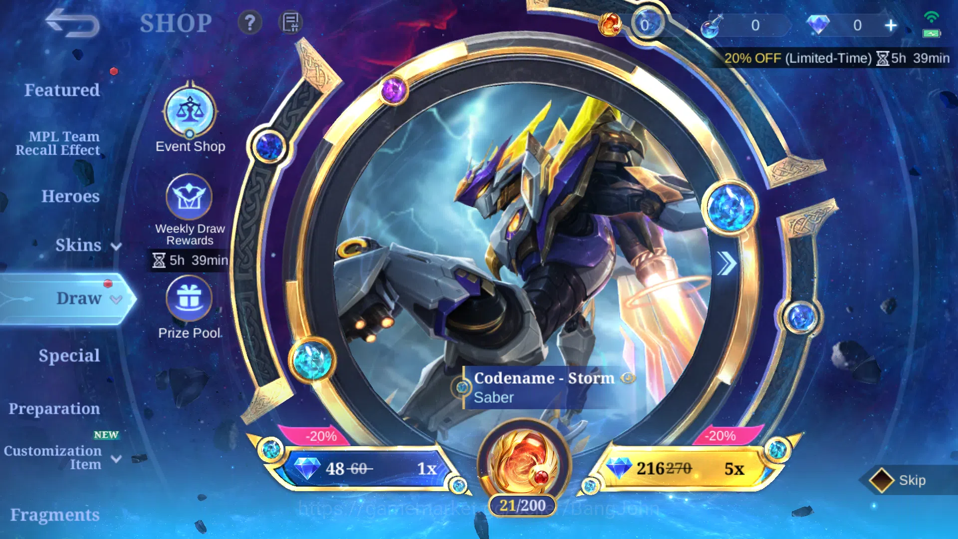 Mobile Legends: Bang Bang Accounts Hero 131 | Skin 328 | Legend Franco | Kof Gusion | image 20