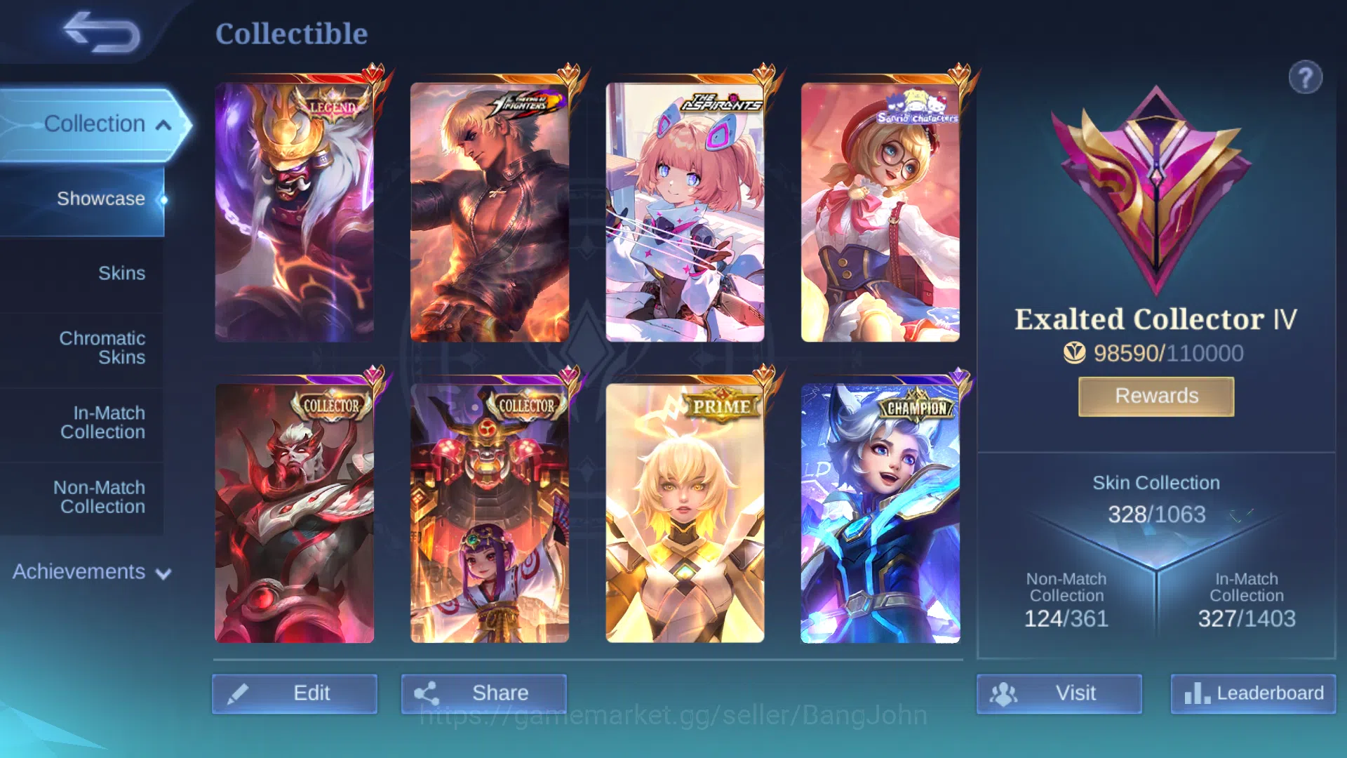 Mobile Legends: Bang Bang Accounts Hero 131 | Skin 328 | Legend Franco | Kof Gusion | image 6