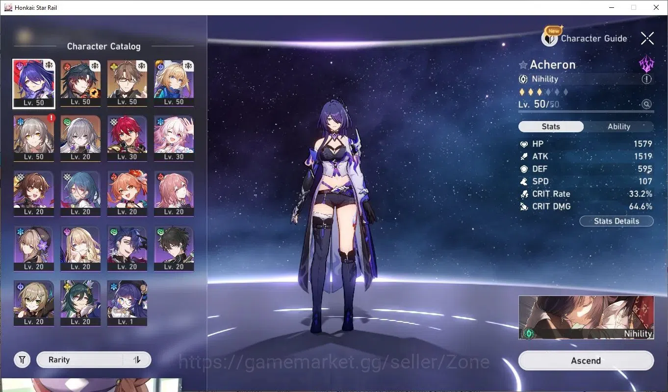 Honkai Star Rail Accounts Others ASIA|Kafka L20 (LC L20)|Dan Heng IL L20 (LC L20)|Blade L20|Huohuo L20|Ruan Mei L20|Black 5