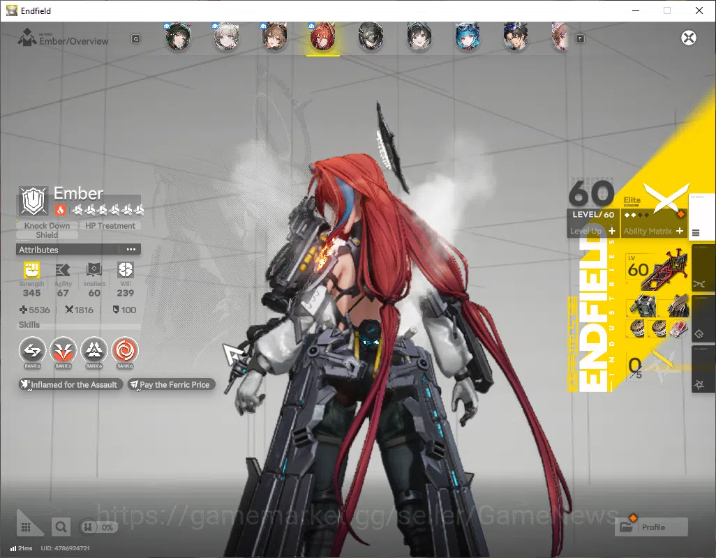 Arknights: Endfield Accounts ASIA|Lv45|6SSR(3Limited)+7(*6WP)|ZhuangFangyi,Gilb image 6
