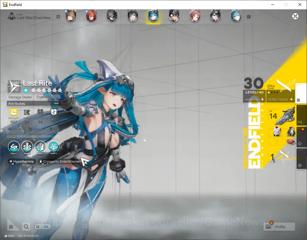 Arknights: Endfield Accounts ASIA|Lv45|6SSR(3Limited)+7(*6WP)|ZhuangFangyi,Gilb image 7
