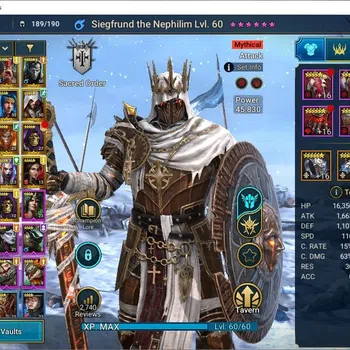 Raid: Shadow Legends Accounts Mid-Game Lv 36 855K Power|1 Mythic [SiegFrund]+19 Legend(Ninja,Alice,Big
