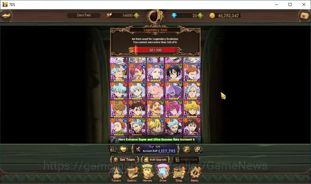 The Seven Deadly Sins: Grand Cross Accounts Global|1,1M CC|3 LR+5 UR|Brunhild,Helbram,Elizabet image 4