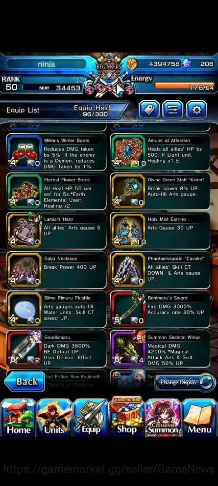 Grand Summoners Accounts Global|Rank 50|206 CC|2 Ascend+1 TW| [Reimu Hakure image 16