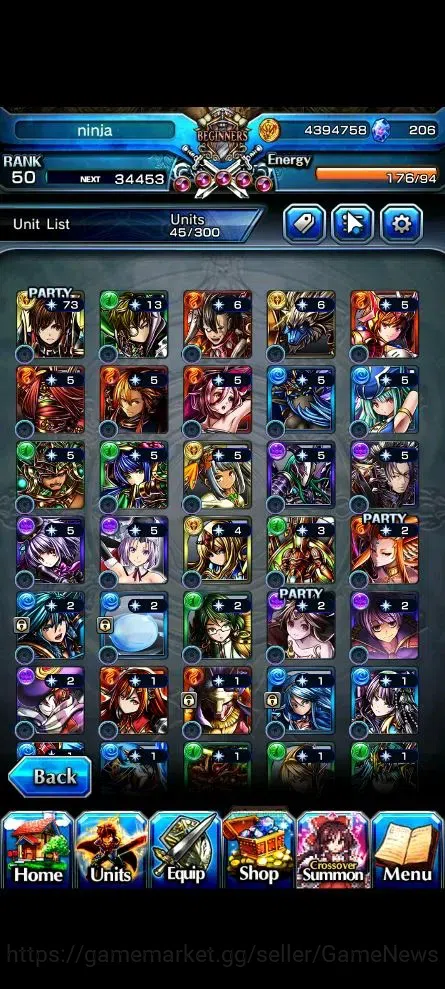 Grand Summoners Accounts Global|Rank 50|206 CC|2 Ascend+1 TW| [Reimu Hakure image 5