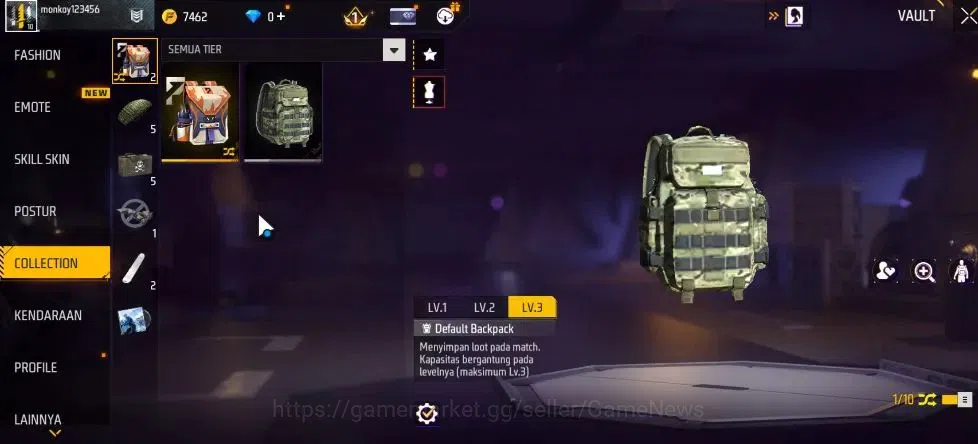 Free Fire Accounts Indonesia | Starter | MP40 Predatory Cobra Lv 2 |  image 7