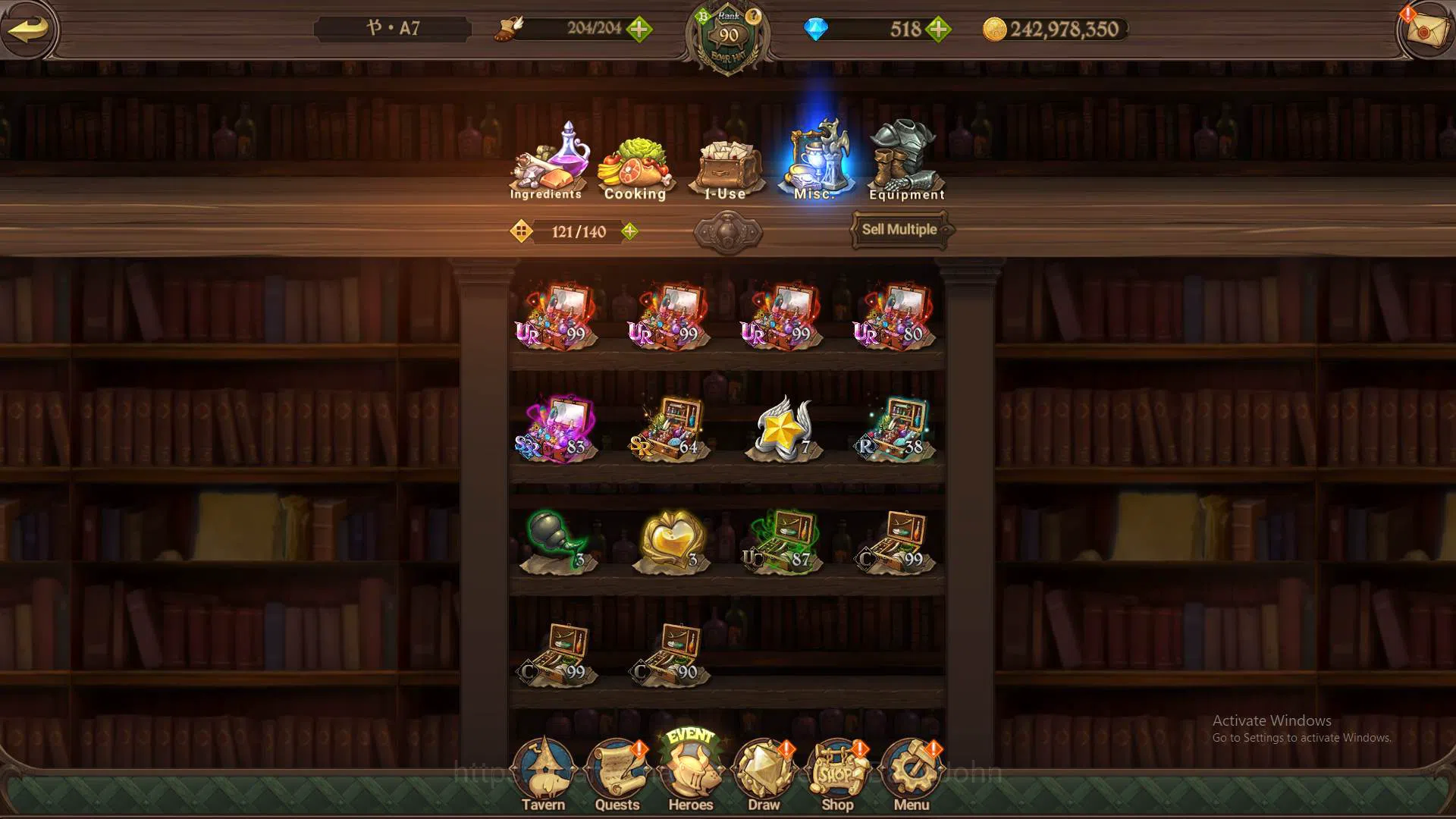 The Seven Deadly Sins: Grand Cross Accounts Others ASIA|950K CC|DM 518|1LR Elizabeth|Collab Sho<Shinra|UR DK 6