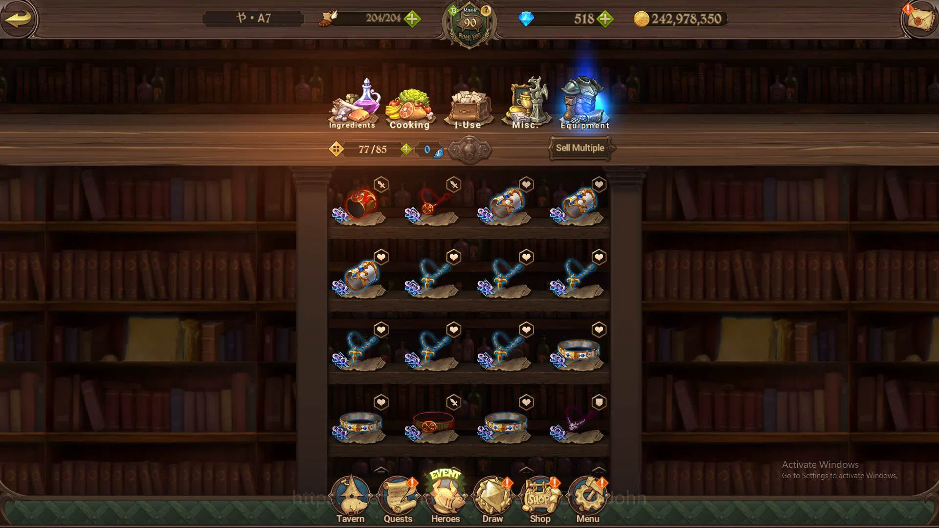 The Seven Deadly Sins: Grand Cross Accounts Others ASIA|950K CC|DM 518|1LR Elizabeth|Collab Sho<Shinra|UR DK 7