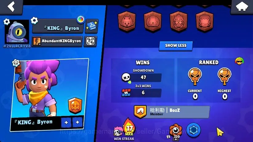 Brawl Stars Accounts 1016 Trophy|19 Brawlers 3 Max Lvl [Penny,Colt,Shelly] 2 Myth 6 Epic| 1 Epic Skins [Dr Edgar] 1 SR 2