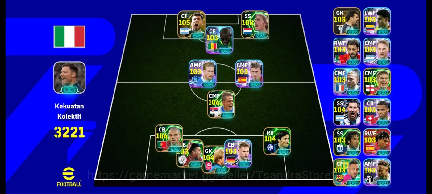 eFootball Accounts Mid-Tier FLASH SALE Kolektif 3221++ || 5 Coach Booster || Johan Cruyff X Dragan Stojkovic X Pepe X Neymar 1