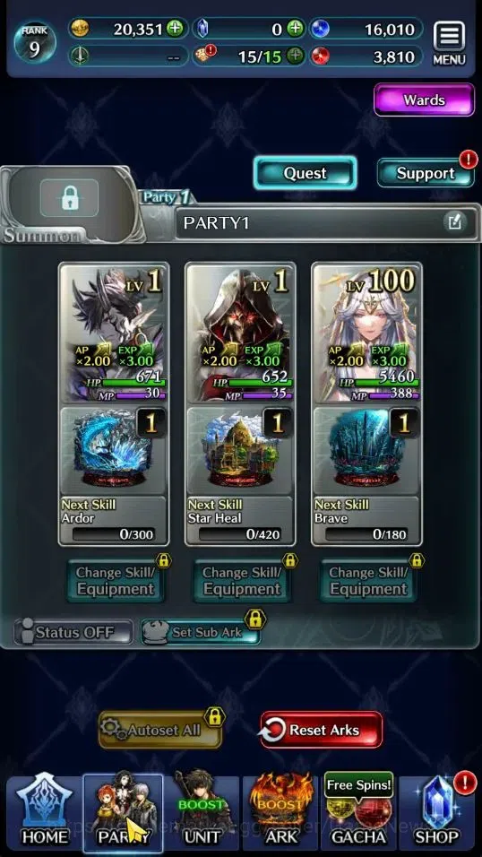 Last Cloudia Accounts Others GLOBAL|Rank 9|Starter|Top Tier Unit [Demon Lord Judecca-Samekh,Goddess Lilaha]| 8 SSR Ark|Code 3