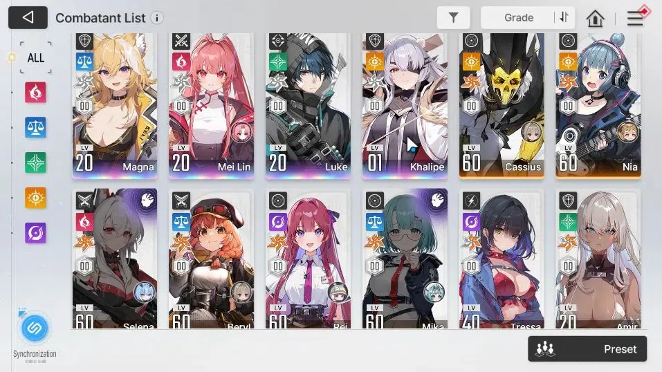 Chaos Zero Nightmare Accounts GLOBAL Lv56|16 3