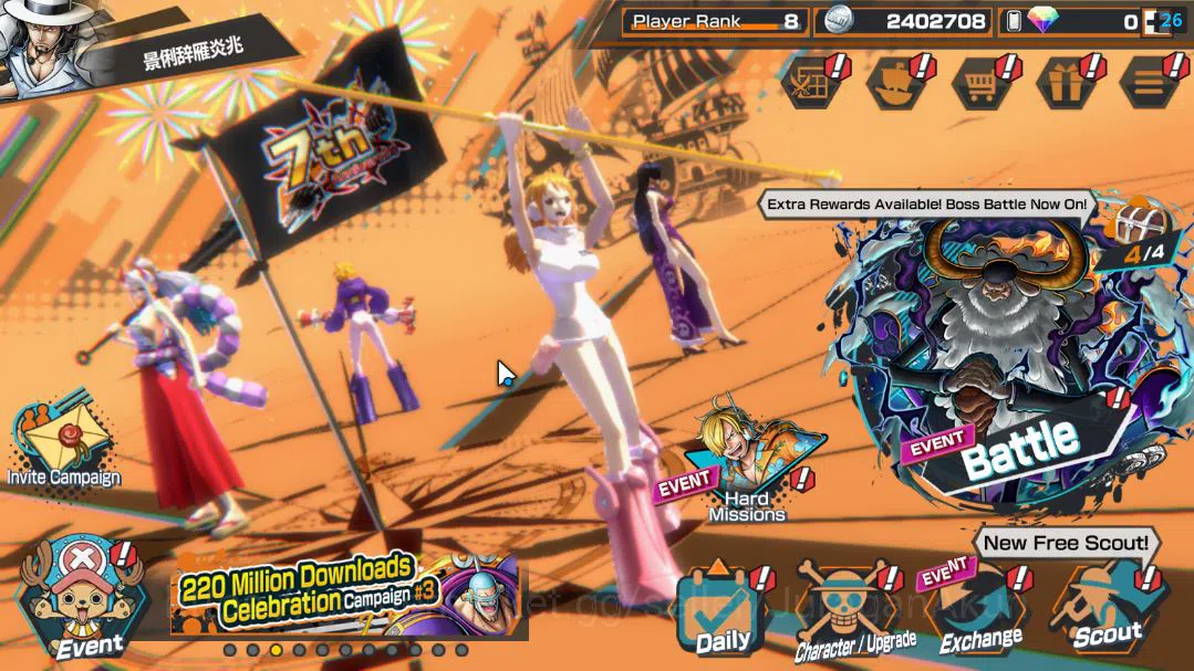 Global |4 EX META|Film Z Zephir,Blackbeard Kuzan,Kaido's Son Yamato,Awaken Form Rob Lucci |Rank 8|Bandai|Check SS(OPBR1759) One Piece Bounty Rush Accounts Starter Global |4 EX META|Film Z Zephir,Blackbeard Kuzan,Kaido's Son Yamato,Awaken Form Rob