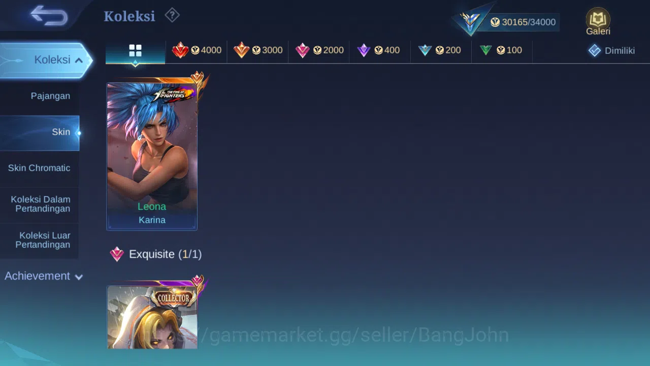Mobile Legends: Bang Bang Accounts Hero 101 Skin 141 | KOF Karina | CC Natalia | Dtam image 2