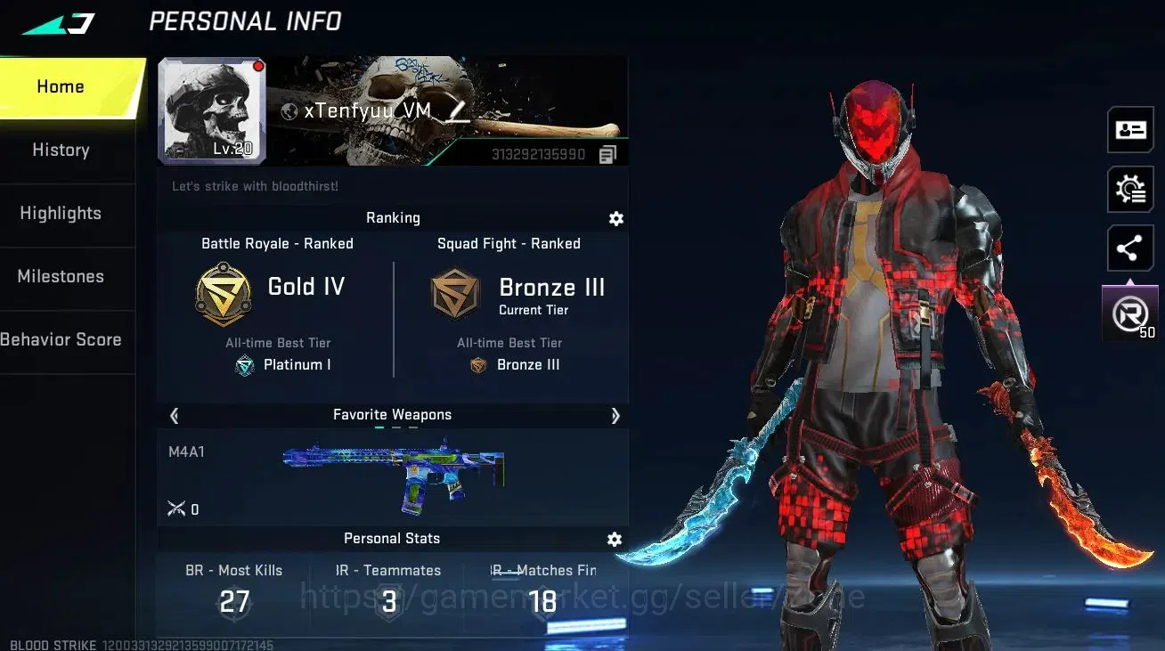 Blood Strike Accounts Collab Skin ASIA|1 ULTRA MELEE: Dual Blades - Frozen Rebirth|1 AOT KAG-6|10 1
