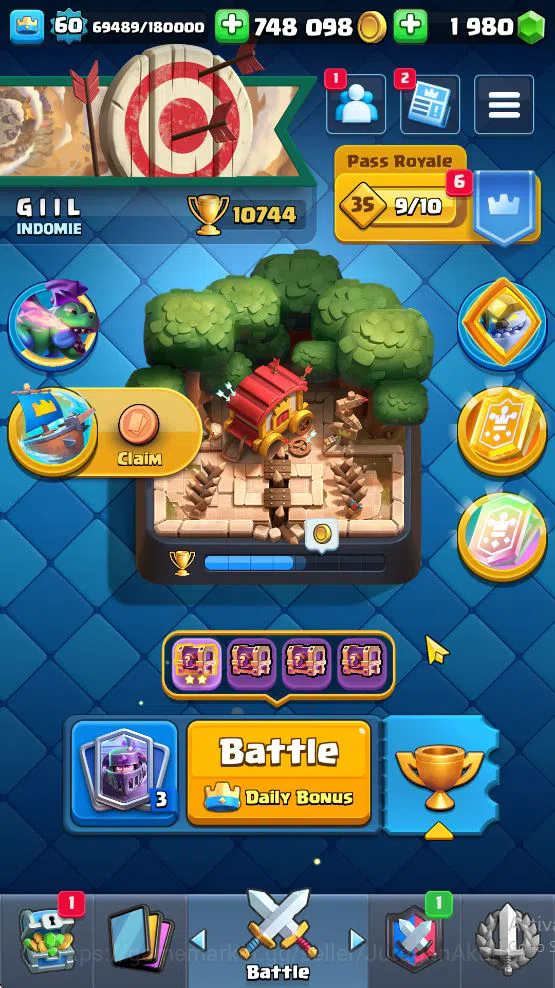 Lvl 60|Trophy 10744|KTL 15|Limited Skin|Card 121| 1 Hero 9 EVO 8 Champ 21 Legendary 33 Epic,30 Rare,29 Common|Take Email(CR1222) Clash Royale High-End Lvl 60|Trophy 10744|KTL 15|Limited Skin|Card 121| image 1