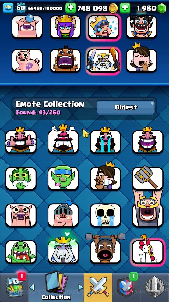 Clash Royale Accounts High-End Lvl 60|Trophy 10744|KTL 15|Limited Skin|Card 121| 1 Hero 9 EVO 8 Champ 21 Legendary 33 12