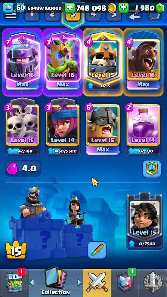 Clash Royale Accounts High-End Lvl 60|Trophy 10744|KTL 15|Limited Skin|Card 121| 1 Hero 9 EVO 8 Champ 21 Legendary 33 3