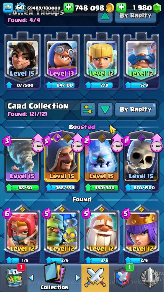 Clash Royale Accounts High-End Lvl 60|Trophy 10744|KTL 15|Limited Skin|Card 121| 1 Hero 9 EVO 8 Champ 21 Legendary 33 4