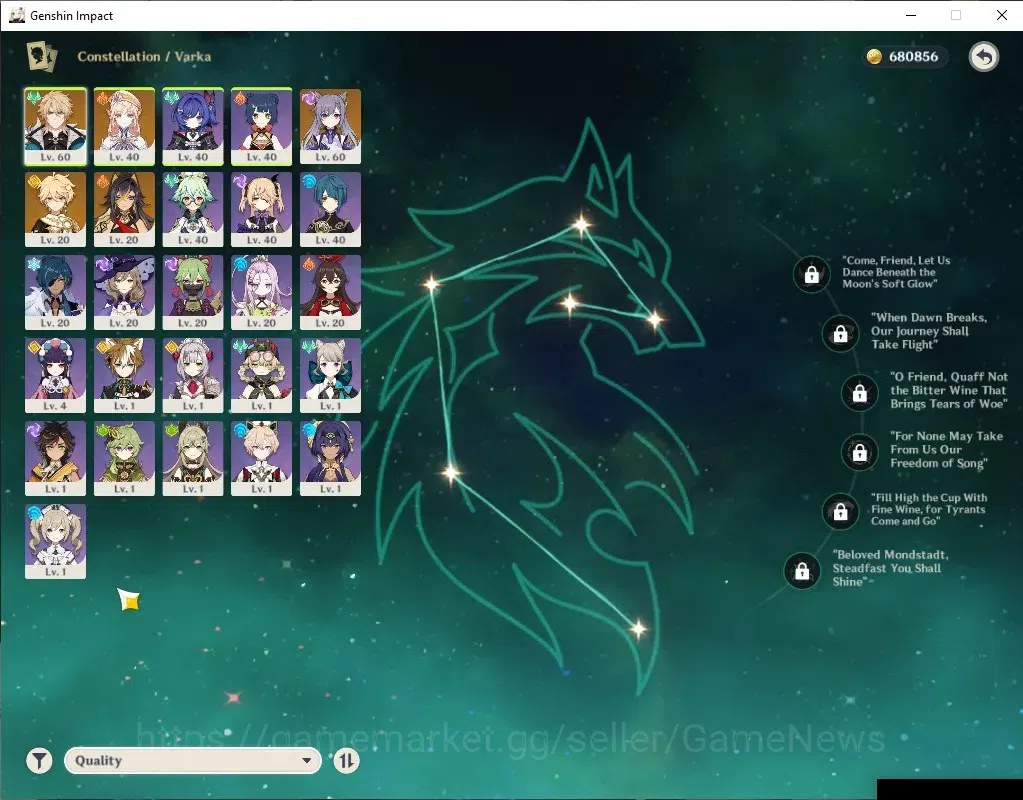 Genshin Impact Accounts ASIA|AR32|2Limited+1(*5Weapon)|Nicole,Varka|McMale image 4
