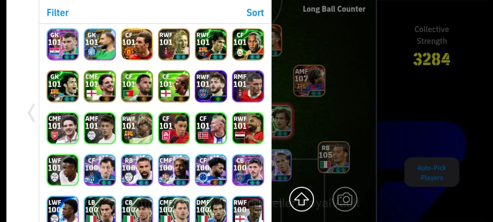 eFootball Accounts Legends & Iconic Players Messi 105| Yamal 107| Ronaldo 107| Mbappe 106| Bellingham107| Buffon 108| Pirlo 1