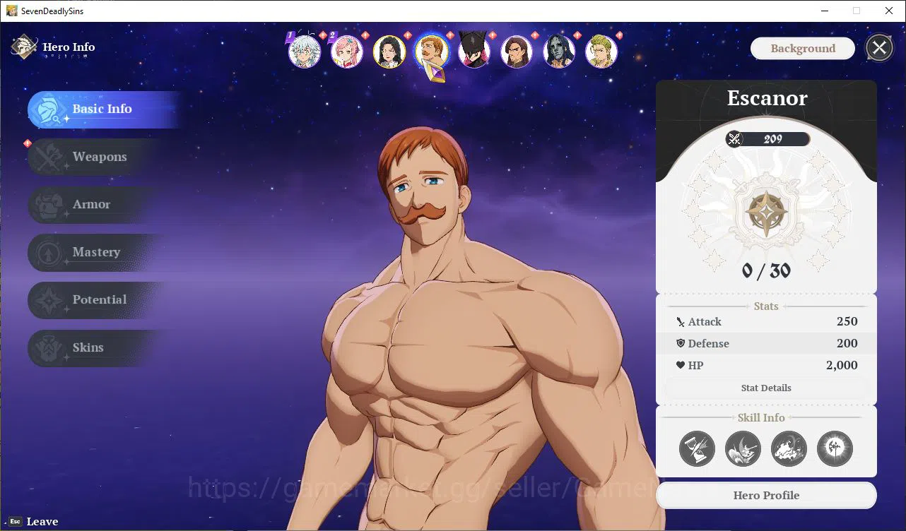 The Seven Deadly Sins: Origin Accounts NA WEST| Fresh Starter Lv 2 |2 SSR| Escanor, Guila image 1