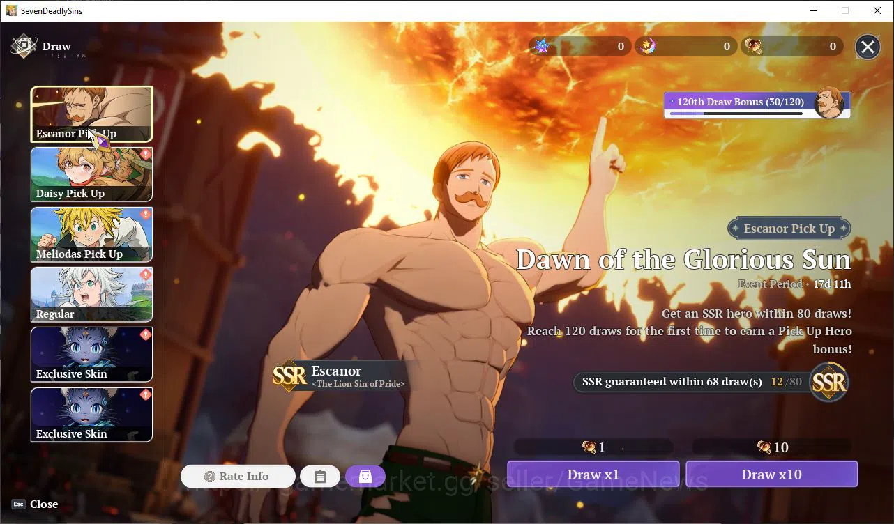 The Seven Deadly Sins: Origin Accounts NA WEST| Fresh Starter Lv 2 |2 SSR| Escanor, Guila image 6