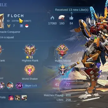 Mobile Legends: Bang Bang Accounts Others Hero 41|Skin 77|Free WDP 34D|Sun CC Titans,Zilong Create,Estes