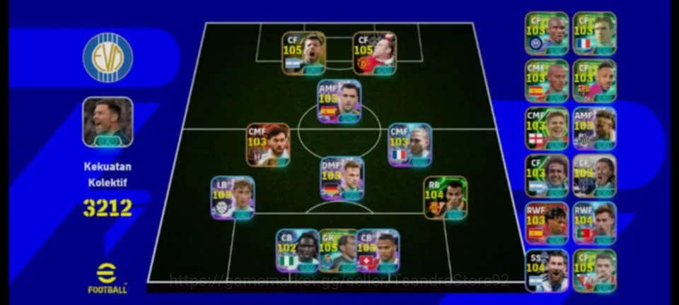 eFootball Accounts Mid-Tier FLASH SALE Kolektif 3212++|| Starter Ready To Play Skuad GG New Era Not Base 1