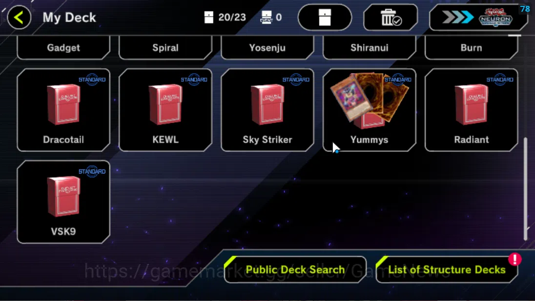 Yu-Gi-Oh! Master Duel Accounts Lv 18|20 Deck|VSK9,Yummys,Dracotail,KEWL,Time Lord image 2