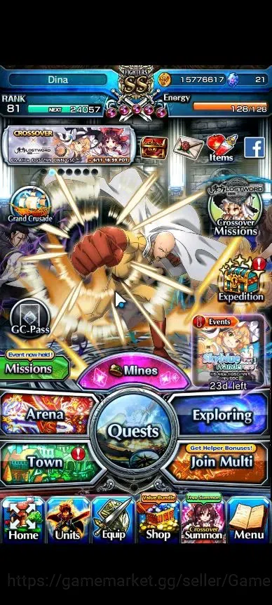 Grand Summoners Accounts Global|Rank 81|20 Ascend+4 TW|[Roy,Saitama,Kamijo, image 1