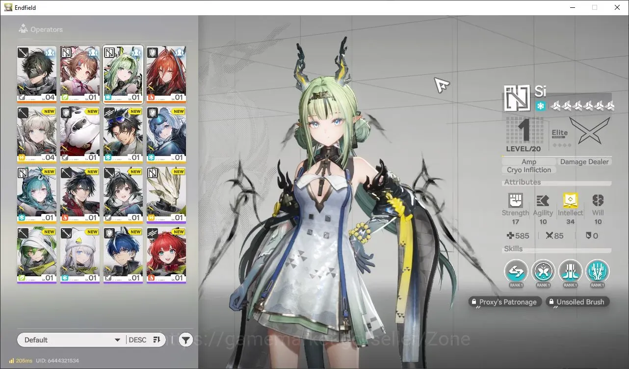 Arknights: Endfield Accounts NA/NE|Starter Lv 2|1Limited| Si, Ardelia, Ember, 1 Sign, Selector B6, Day 6 | Check SS END1030Z 1