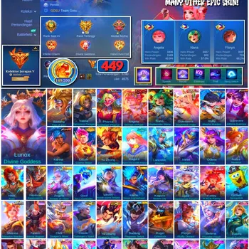 Mobile Legends: Bang Bang Collector #3820 449 Skins | Legend Lunox | Collectors Badang image 1