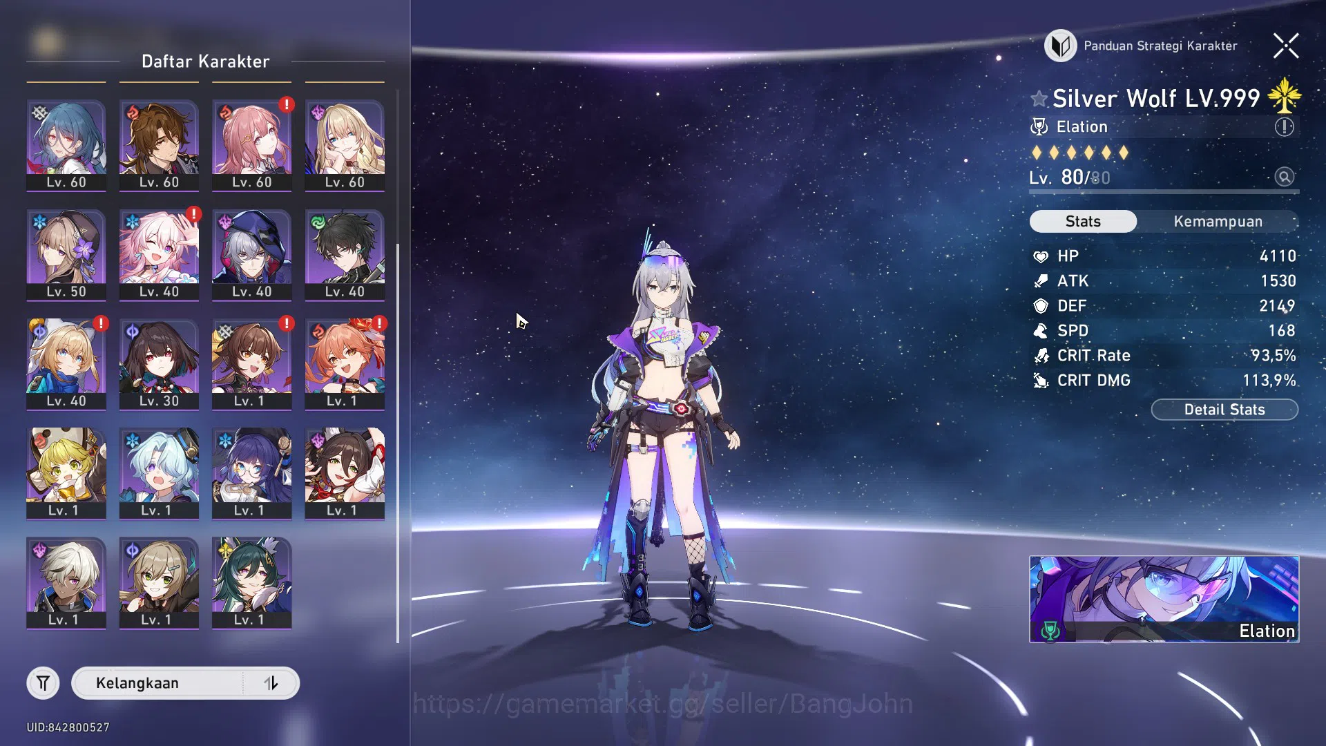 Honkai Star Rail Accounts ASIA | TL 61 | Silver Wolf L80, Sparkle L80, Huohu image 3