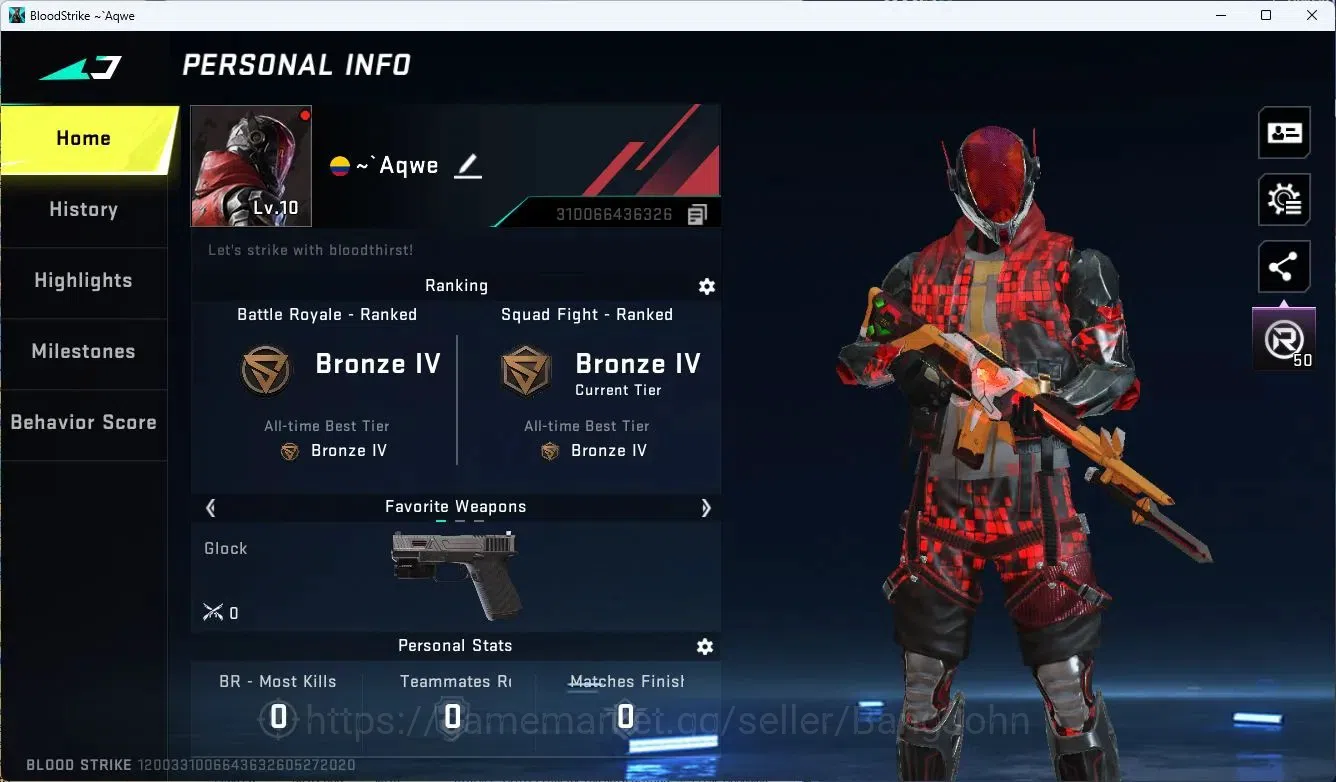 Blood Strike Accounts ASIA | MCX EVA-00 | 1 L Melee | 5 L Guns | L ETHAN image 1