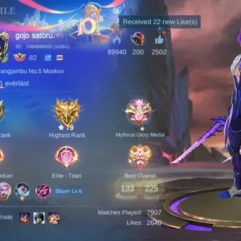 Mobile Legends: Bang Bang Accounts Collector Hero 133|Skin 225|HGlory79|CC Natalia,10thLayla|5 SABER|Sbob Cyc|DT