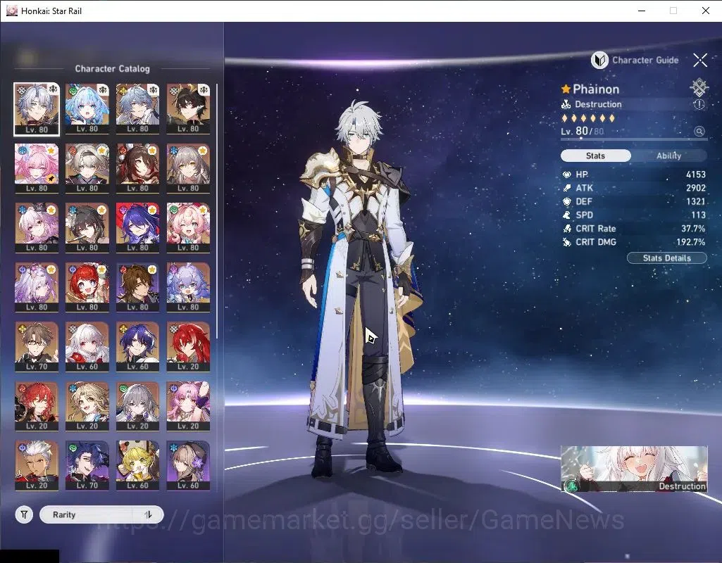 Honkai Star Rail Accounts Asia|Free GI|TL 70|Casto+Phainon PremTeam|17 Limit image 4
