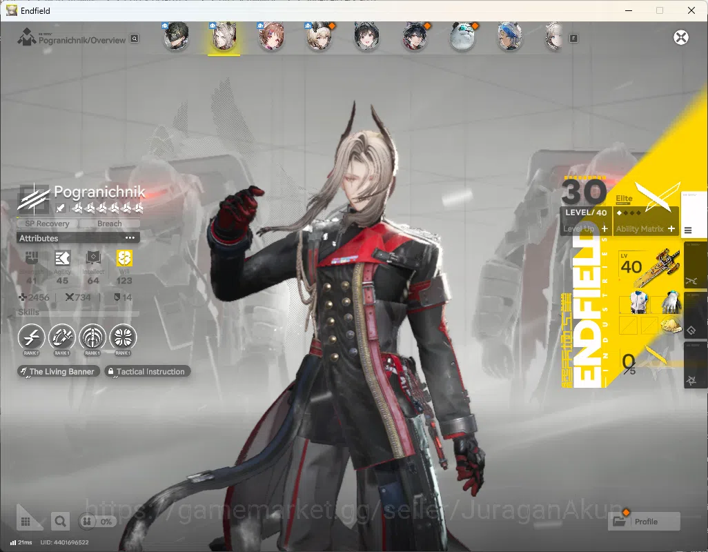 Arknights: Endfield Accounts ASIA|Lv15|3 Best Meta Team (Laevatain, Pogranichnik, Ardelia Healer) + Other SR Character + 3k 2