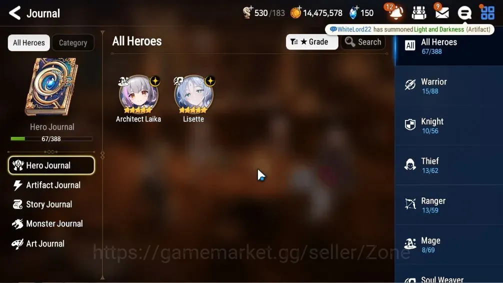 Epic Seven Accounts Starter Global|Unverif|Starter 2 ML(Lisette,A.Laika)|PoH+Bless ON|Theater Untouch|Stove(ES1473Z) 1