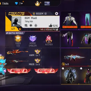 Free Fire Accounts Indonesia |1 EVO : XM8 LEVEL 5| M1887 Emerakd Power |Electrify Bp| Check SS FF1039B