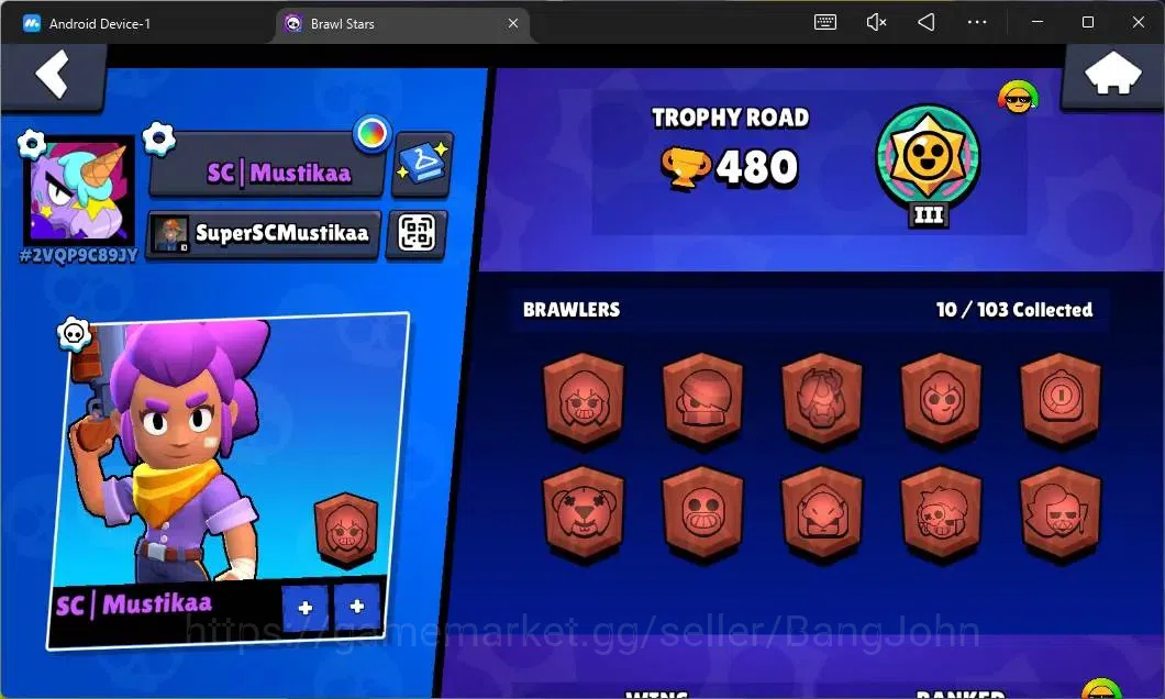 Brawl Stars Accounts Global | 480 Thropy|10 Brawler|3 Max Hypercharge(E image 2