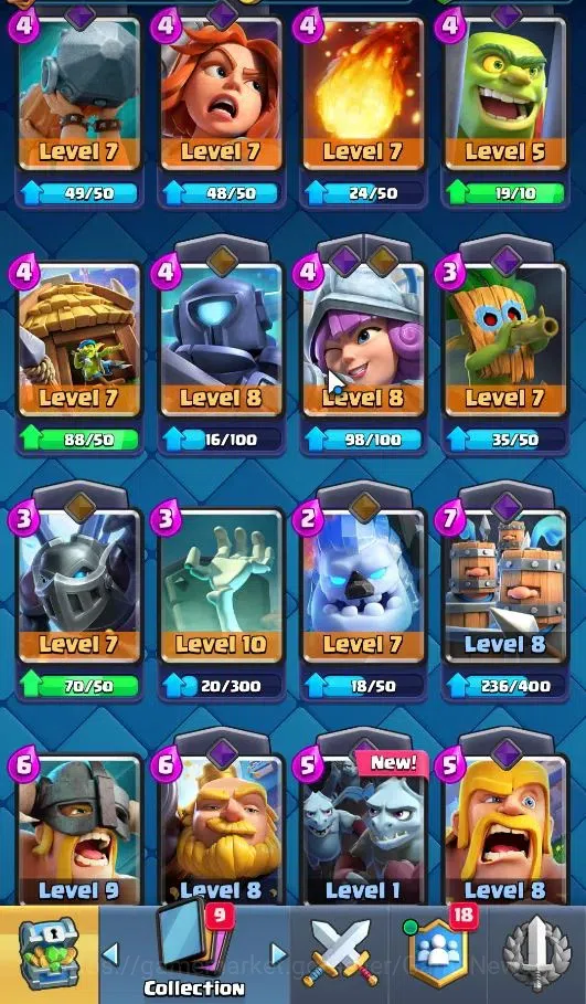 Clash Royale Accounts KTL 10|Trophy 3211|Card 70/121|1 Hero 2 EVO 8 Cham image 17