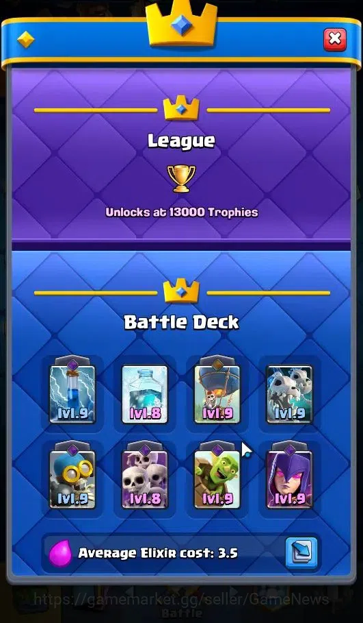 Clash Royale Accounts KTL 10|Trophy 3211|Card 70/121|1 Hero 2 EVO 8 Cham image 5